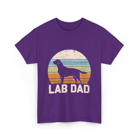 Lab Dad Labrador Dog T-Shirt - Purple