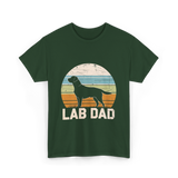 Lab Dad Labrador Dog T-Shirt - Forest Green