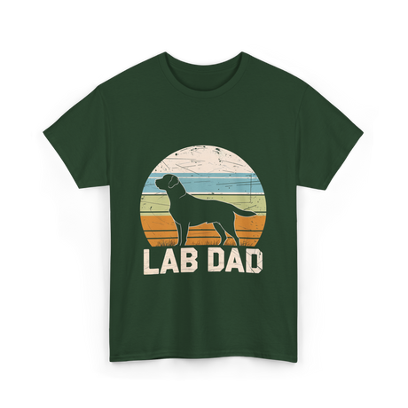 Lab Dad Labrador Dog T-Shirt - Forest Green