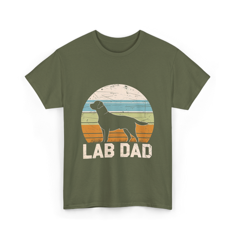 Lab Dad Labrador Dog T-Shirt - Military Green