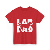 Lab Dad Labrador Retriever Dog Dad T-Shirt - Red