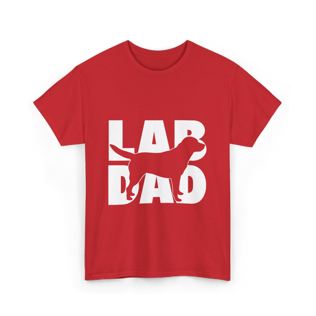 Lab Dad Labrador Retriever Dog Dad T-Shirt - Red