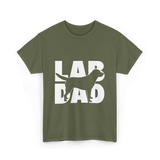 Lab Dad Labrador Retriever Dog Dad T-Shirt - Military Green