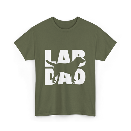 Lab Dad Labrador Retriever Dog Dad T-Shirt - Military Green