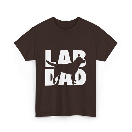 Lab Dad Labrador Retriever Dog Dad T-Shirt - Dark Chocolate