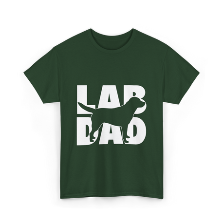 Lab Dad Labrador Retriever Dog Dad T-Shirt - Forest Green