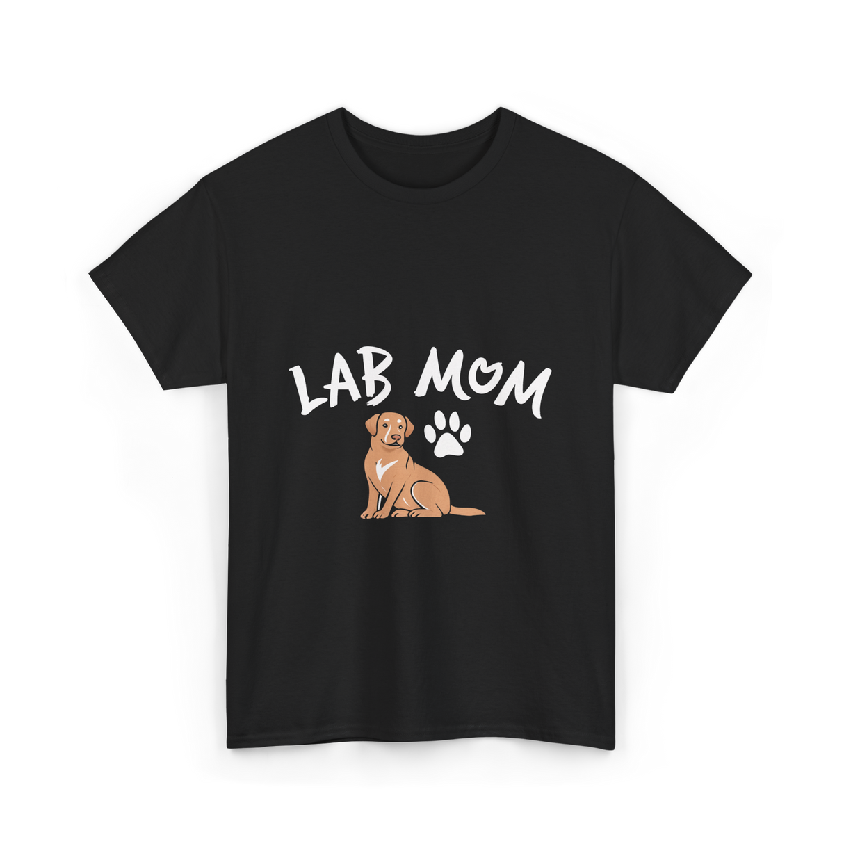 Lab Mom Dog Lover T-Shirt - Black