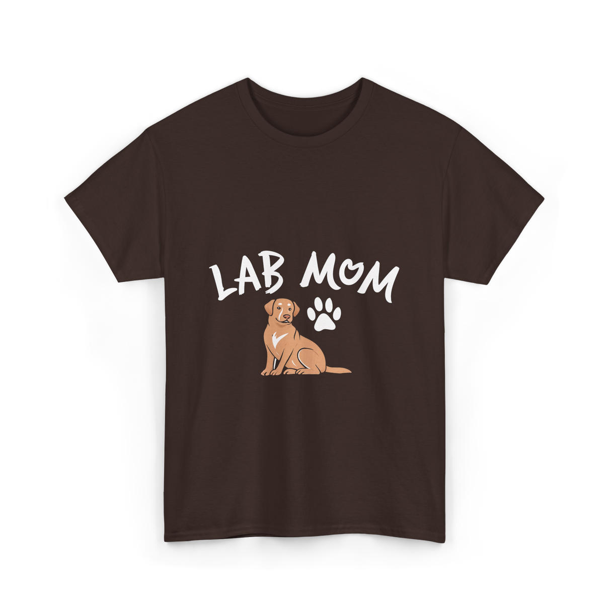 Lab Mom Dog Lover T-Shirt - Dark Chocolate