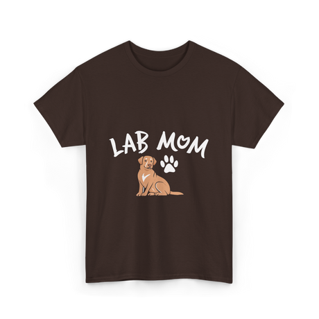 Lab Mom Dog Lover T-Shirt - Dark Chocolate