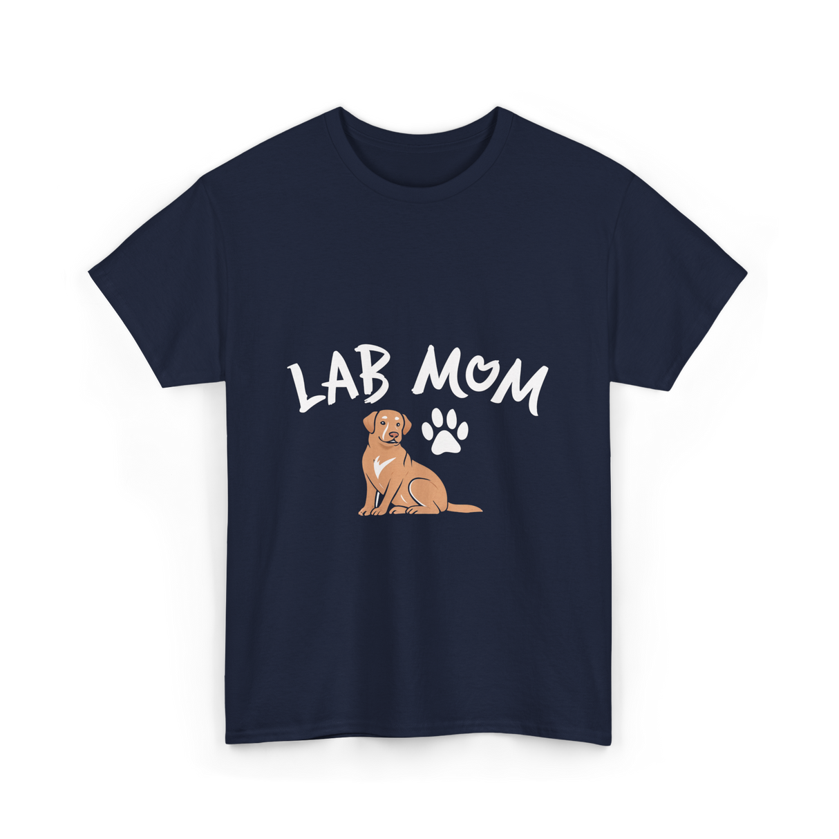 Lab Mom Dog Lover T-Shirt - Navy