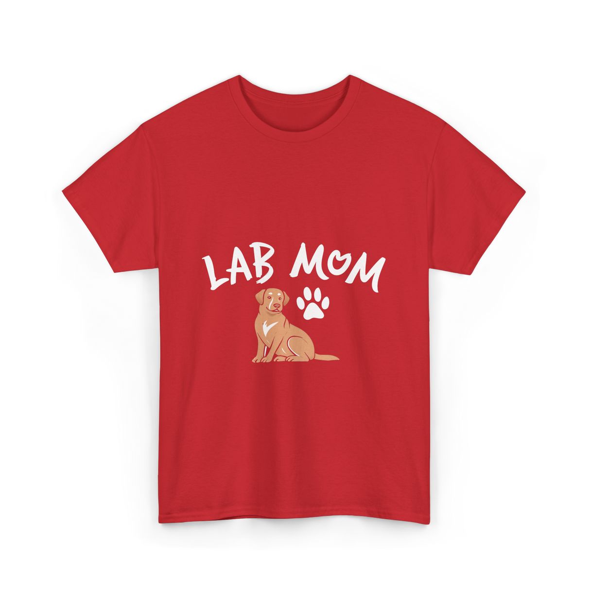 Lab Mom Dog Lover T-Shirt - Red