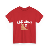 Lab Mom Dog Lover T-Shirt - Red