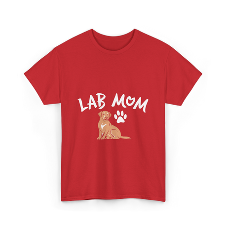 Lab Mom Dog Lover T-Shirt - Red