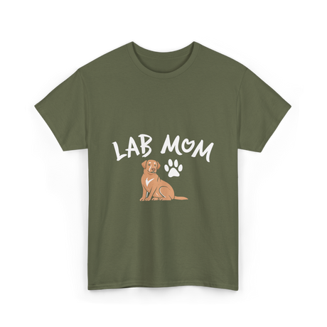 Lab Mom Dog Lover T-Shirt - Military Green