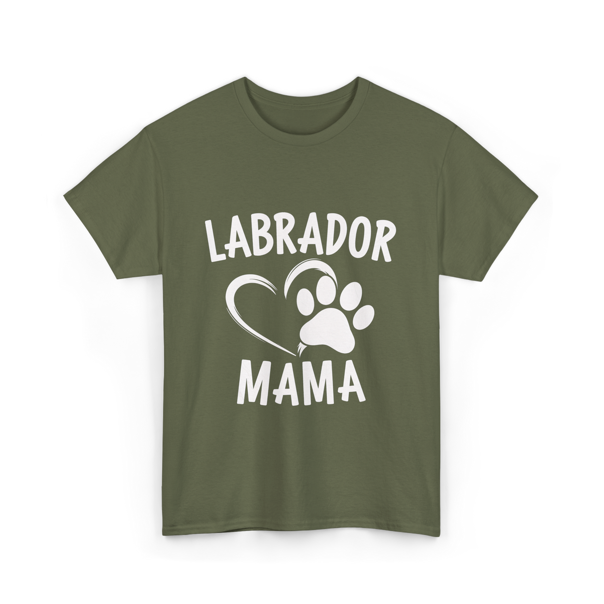 Labrador Mama Dog Lover T-Shirt - Military Green