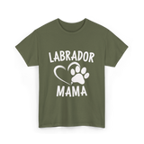 Labrador Mama Dog Lover T-Shirt - Military Green