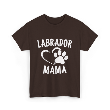 Labrador Mama Dog Lover T-Shirt - Dark Chocolate