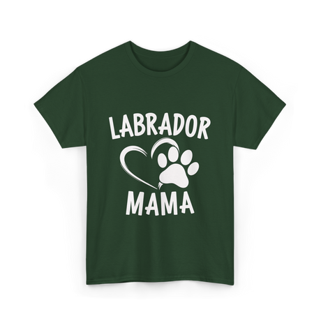 Labrador Mama Dog Lover T-Shirt - Forest Green