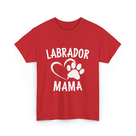 Labrador Mama Dog Lover T-Shirt - Red