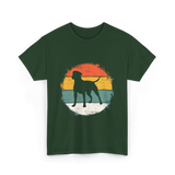 Labrador Silhouette Dog Lover T-Shirt - Forest Green