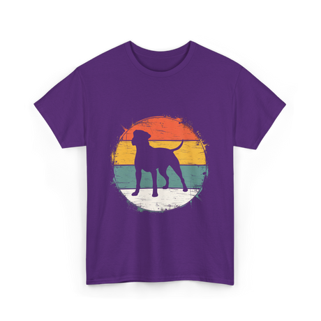 Labrador Silhouette Dog Lover T-Shirt - Purple