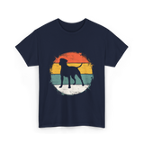 Labrador Silhouette Dog Lover T-Shirt - Navy