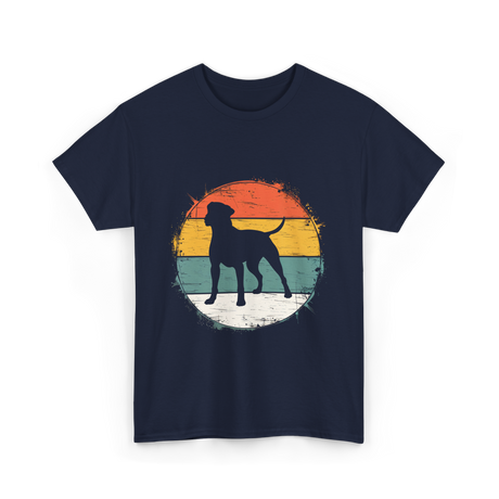 Labrador Silhouette Dog Lover T-Shirt - Navy