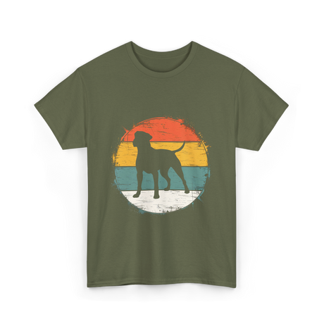 Labrador Silhouette Dog Lover T-Shirt - Military Green