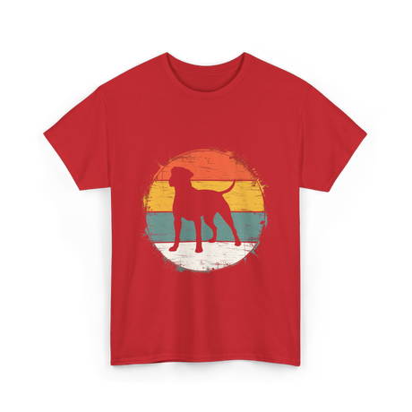 Labrador Silhouette Dog Lover T-Shirt - Red