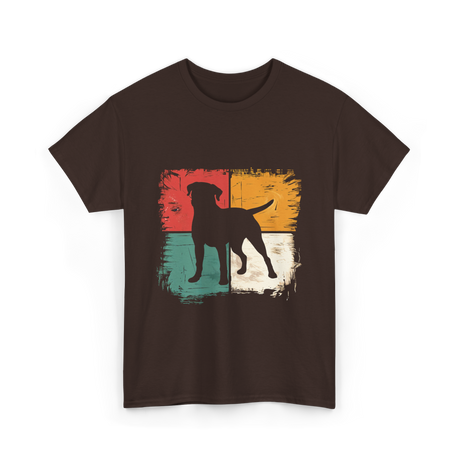 Labrador Silhouette Labrador Dog T-Shirt - Dark Chocolate