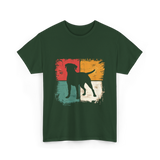 Labrador Silhouette Labrador Dog T-Shirt - Forest Green