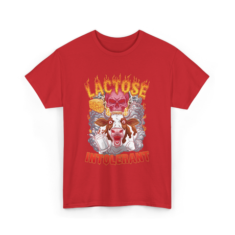 Lactose Intolerant Meme T-Shirt - Red