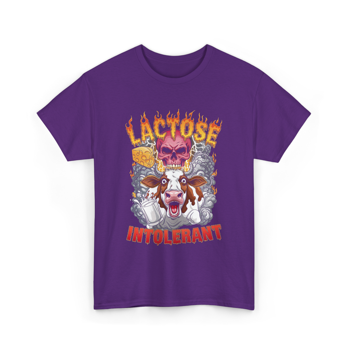 Lactose Intolerant Meme T-Shirt - Purple