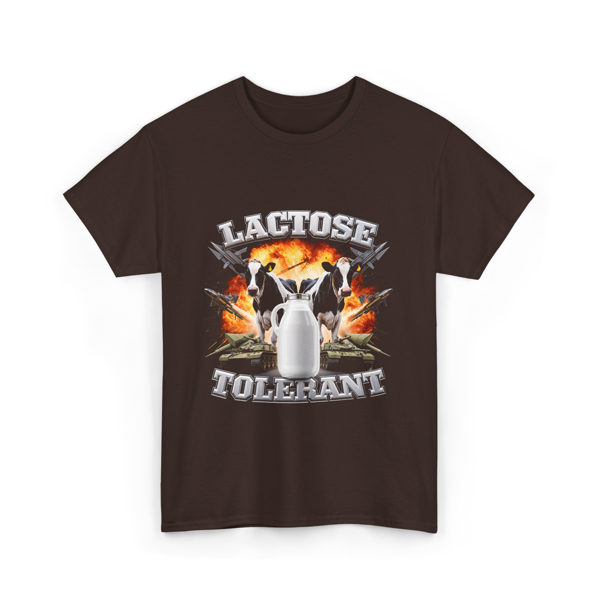 Lactose Tolerant Milk Cows T-Shirt - Dark Chocolate