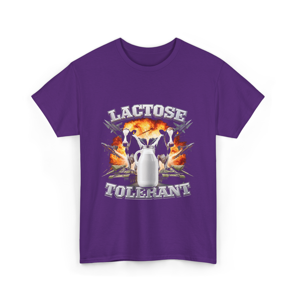 Lactose Tolerant Milk Cows T-Shirt - Purple