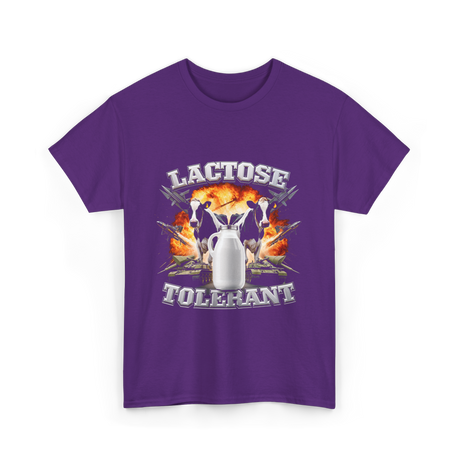 Lactose Tolerant Milk Cows T-Shirt - Purple