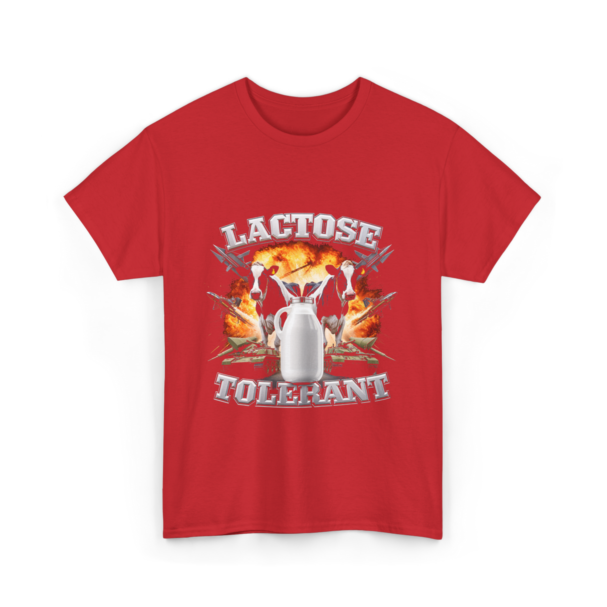 Lactose Tolerant Milk Cows T-Shirt - Red