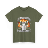 Lactose Tolerant Milk Cows T-Shirt - Military Green