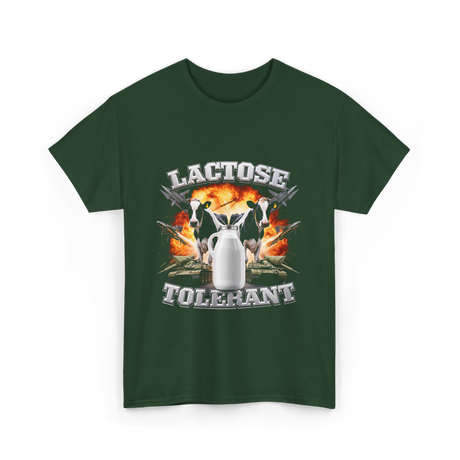 Lactose Tolerant Milk Cows T-Shirt - Forest Green