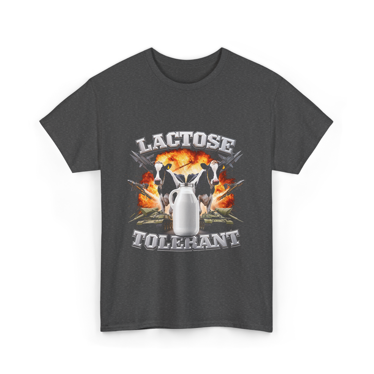 Lactose Tolerant Milk Cows T-Shirt - Dark Heather