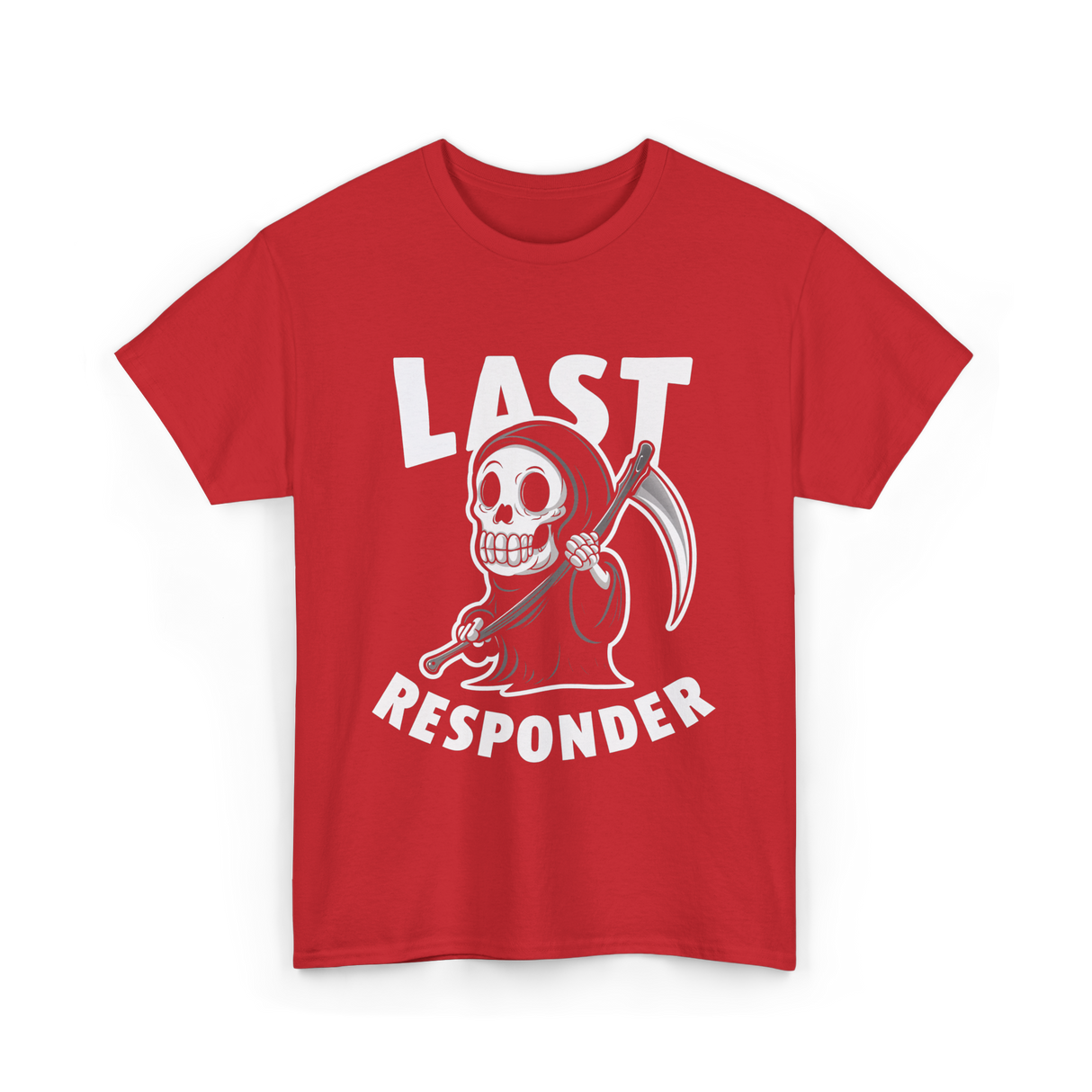 Last Responder Grim Reaper T-Shirt - Red