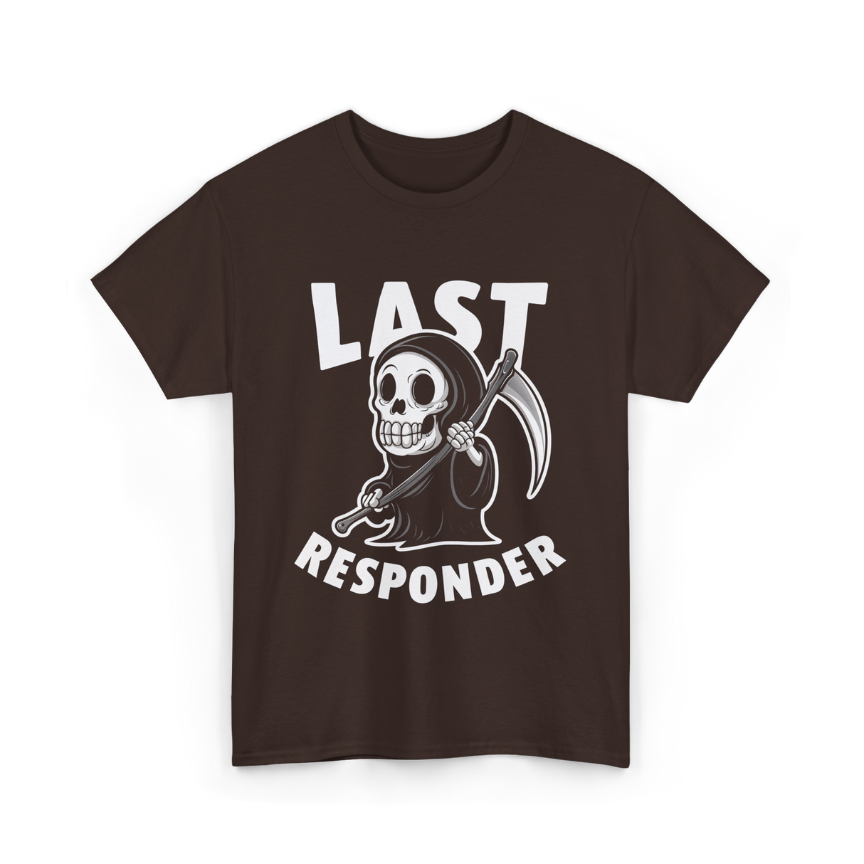 Last Responder Grim Reaper T-Shirt - Dark Chocolate