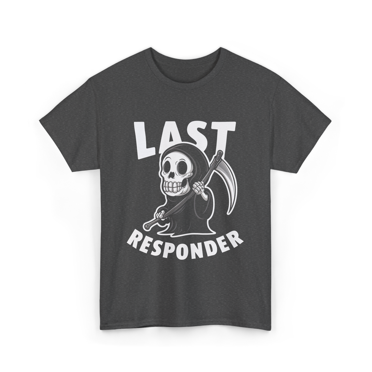 Last Responder Grim Reaper T-Shirt - Dark Heather