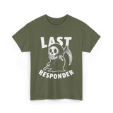 Last Responder Grim Reaper T-Shirt - Military Green