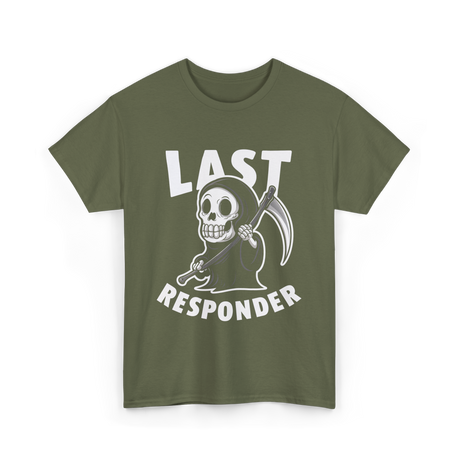 Last Responder Grim Reaper T-Shirt - Military Green