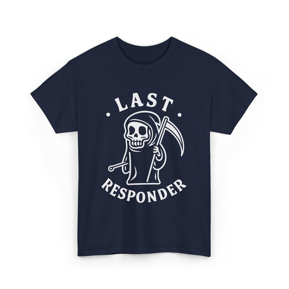 Last Responder Grim Reaper T-Shirt - Navy