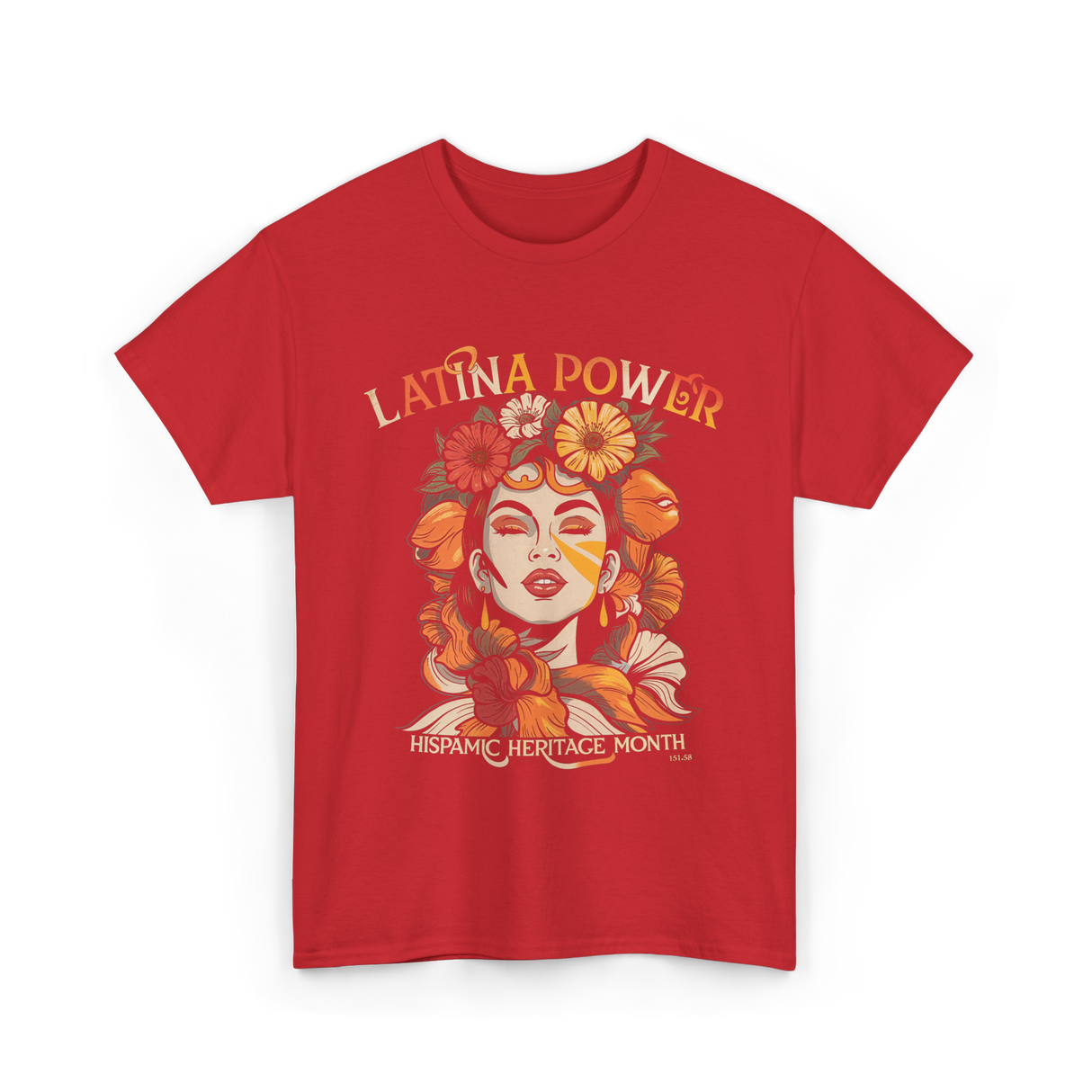 Latina Power Hispanic Heritage Month T-Shirt - Red