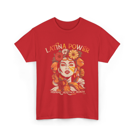 Latina Power Hispanic Heritage Month T-Shirt - Red