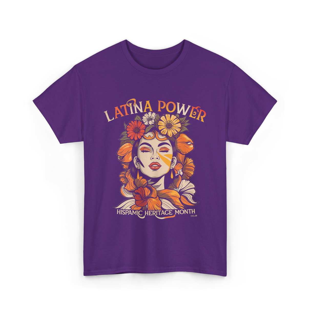 Latina Power Hispanic Heritage Month T-Shirt - Purple