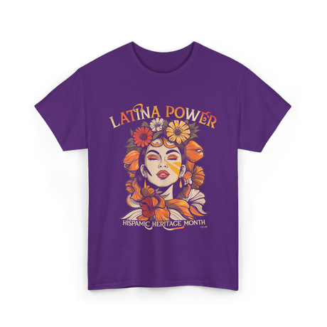 Latina Power Hispanic Heritage Month T-Shirt - Purple